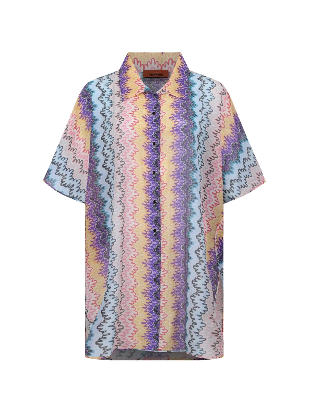 Missoni Spitzenhemd mit Zickzack-Print - Rosa