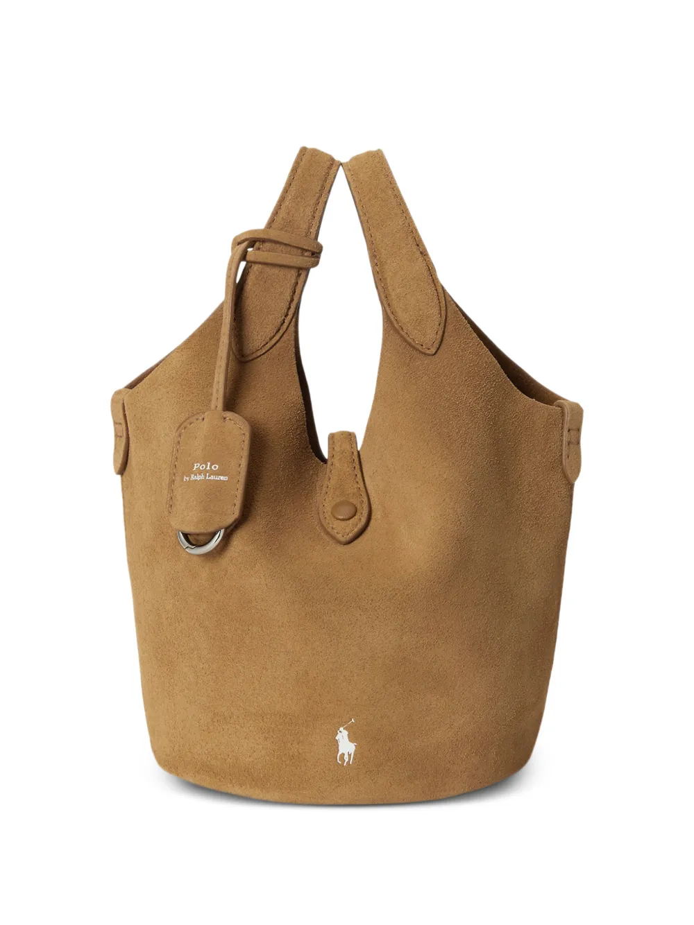 Polo Ralph Lauren Borsa tote Polo Play piccola in pelle scamosciata con tracolla - Marrone