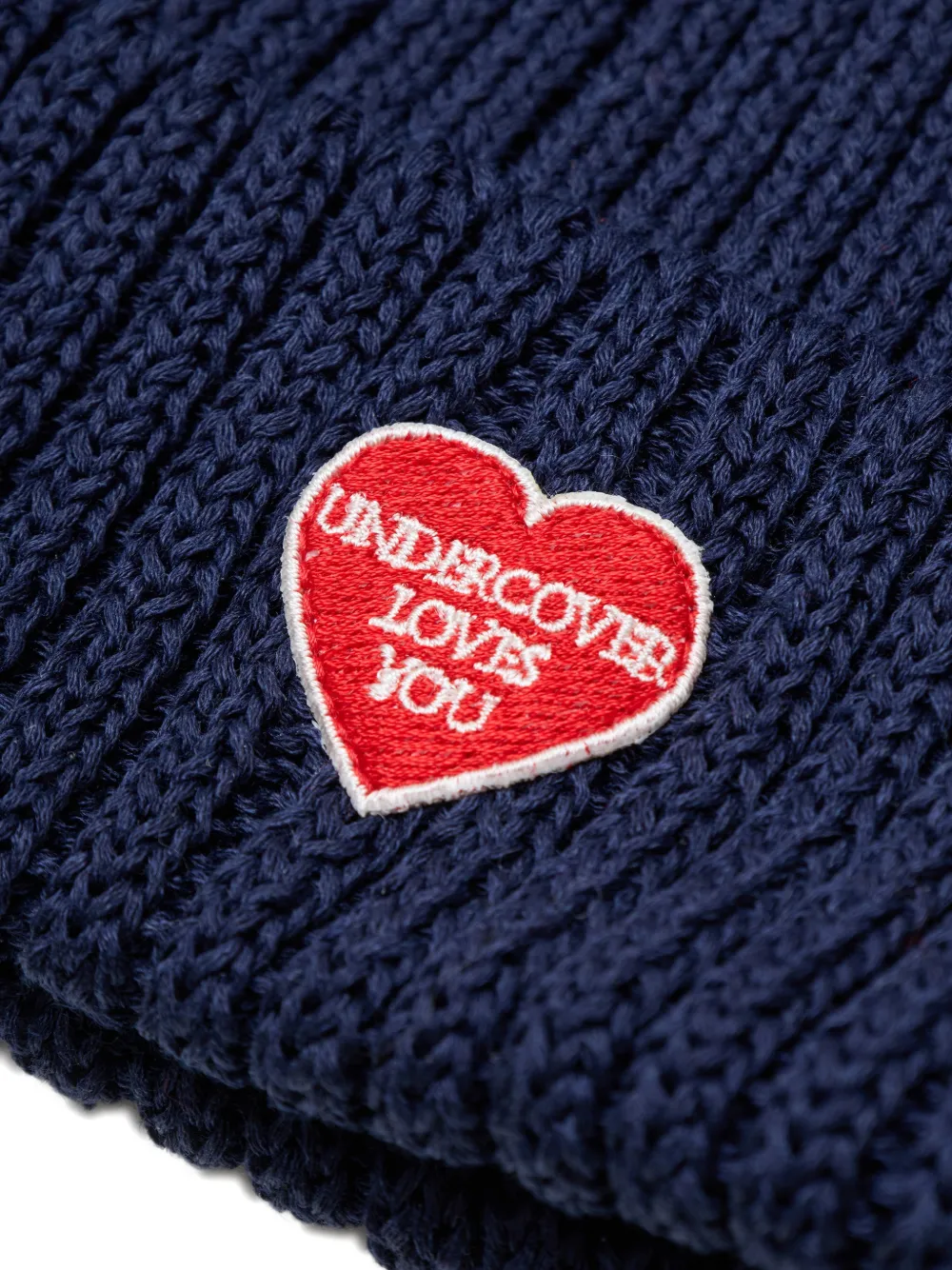 Undercover Geribde muts met hartpatch Blauw