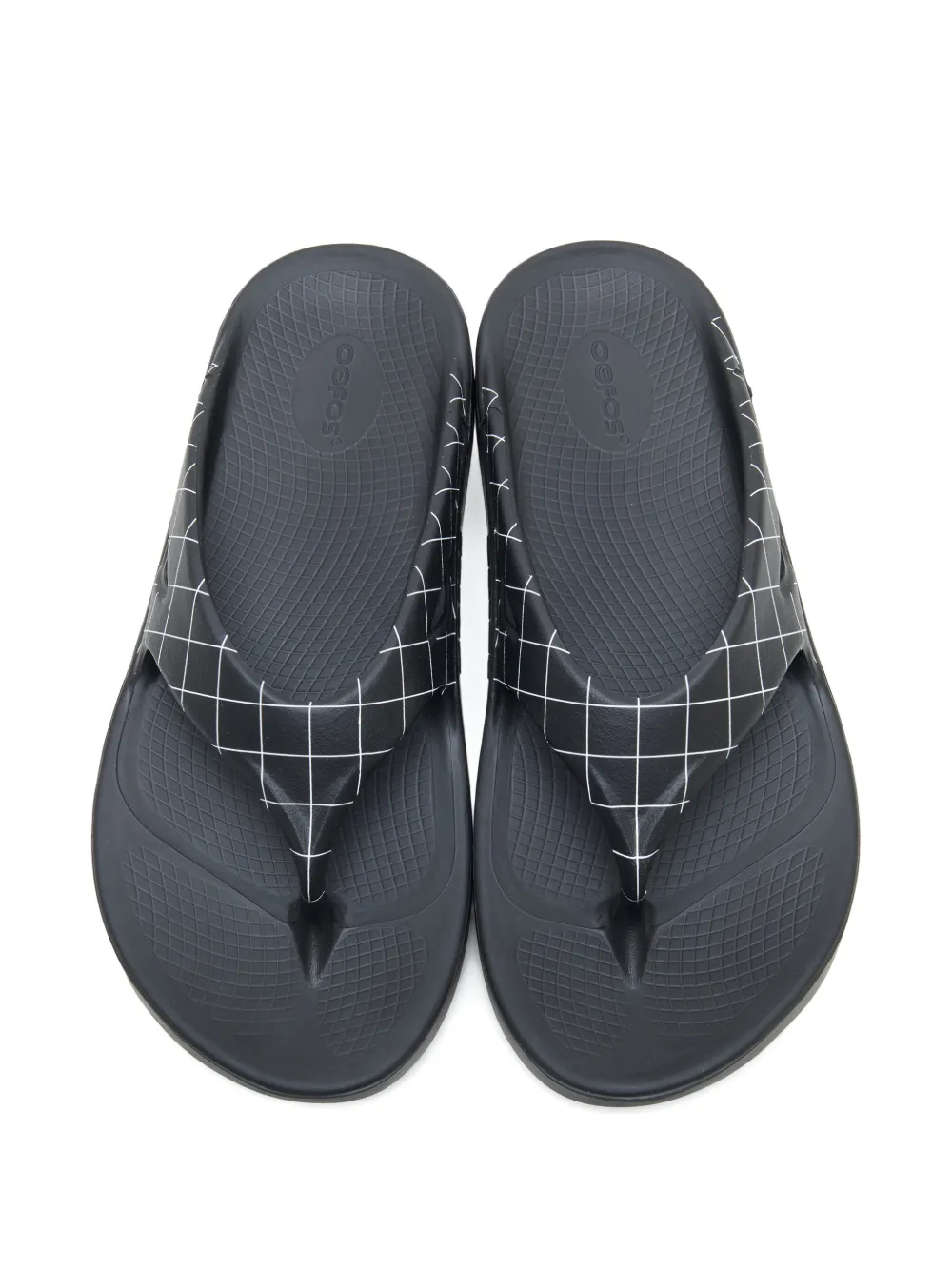 Undercover grid-print sandals Zwart