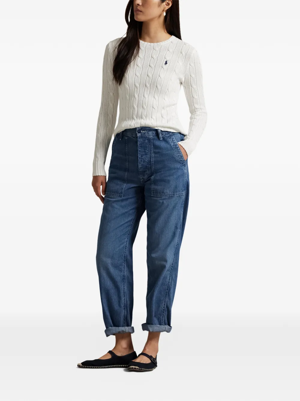 Polo Ralph Lauren Kabelgebreide trui Wit