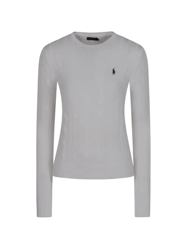 Polo Ralph Lauren ホワイト ケーブルニット　値下げ交渉可能 Polo Ralph Lauren ケーブルニット セーター | ホワイト | FARFETCH JP
