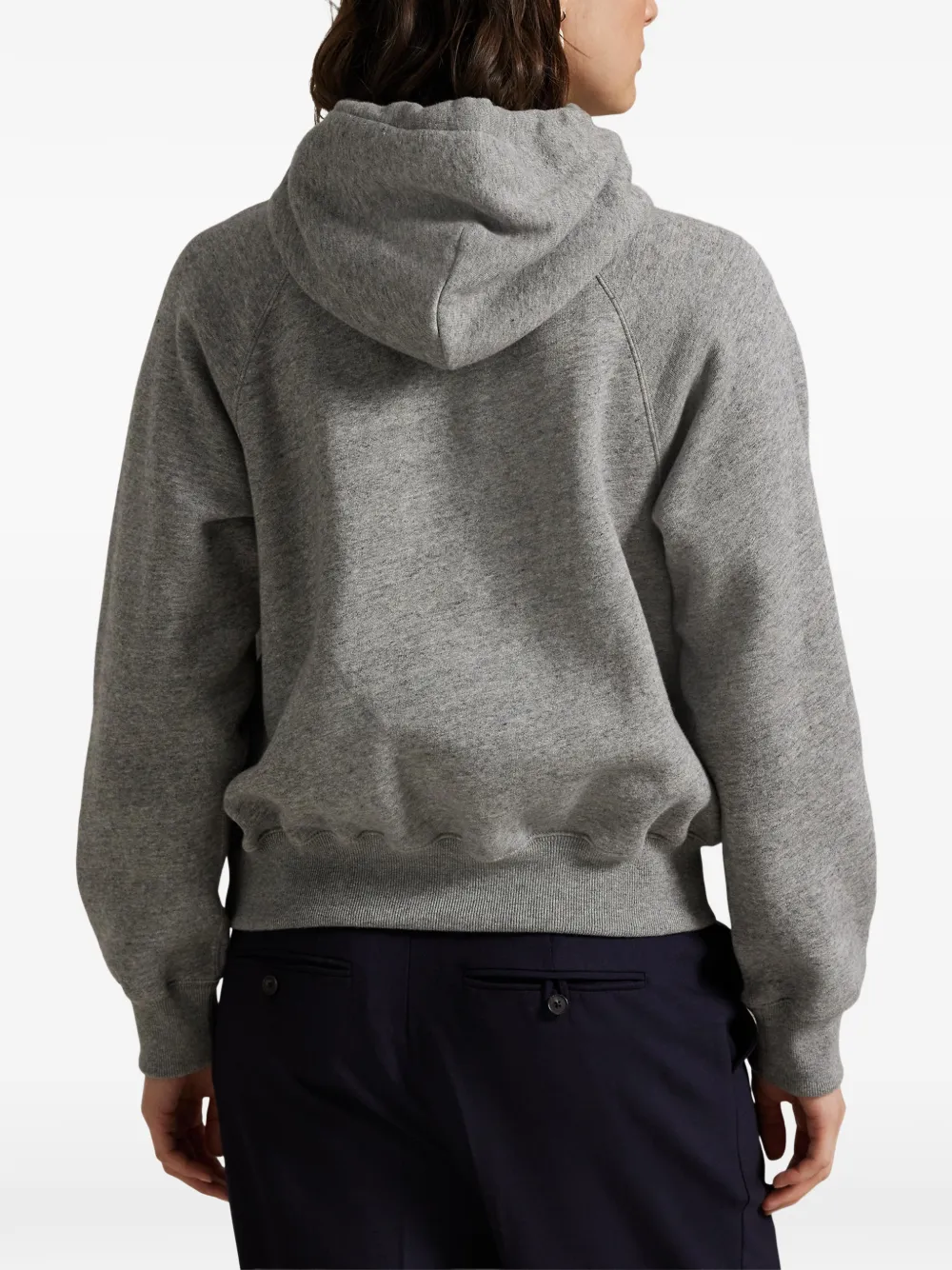 Polo Ralph Lauren Shrunken Fit fleece hoodie Grijs