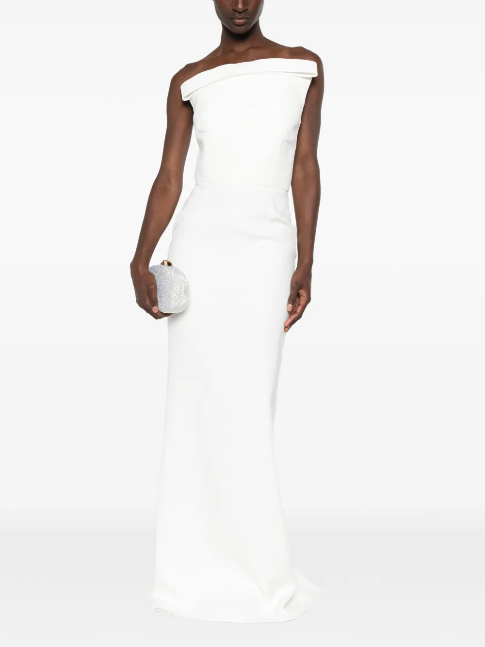 The New Arrivals Ilkyaz Ozel Fuji maxi-dress met strikdetail Wit