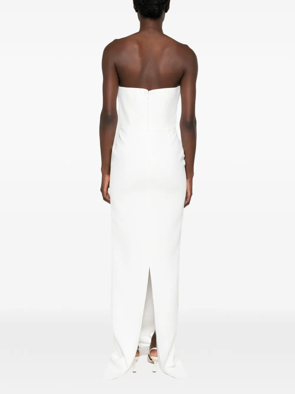 The New Arrivals Ilkyaz Ozel Fuji maxi-dress met strikdetail Wit
