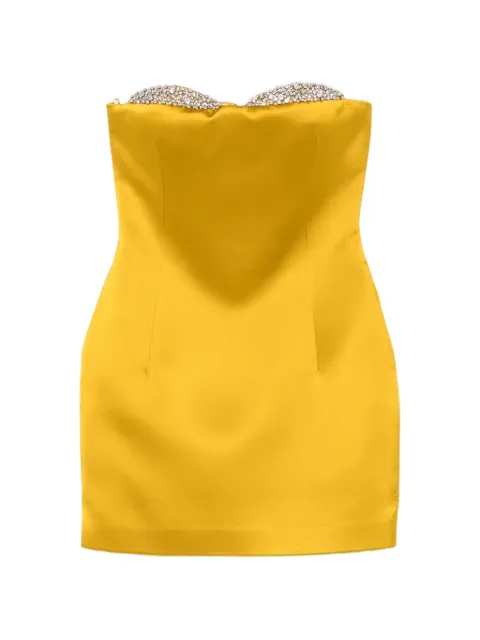 The New Arrivals Ilkyaz Ozel vestido Noelie palabra de honor con detalles de cristal