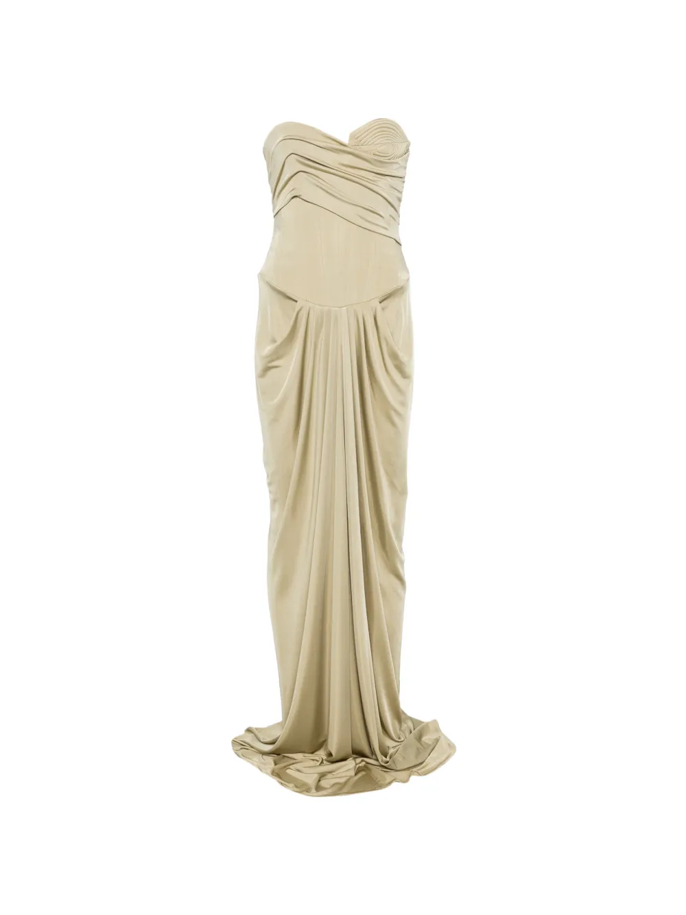 The New Arrivals Ilkyaz Ozel draped-corset maxi dress - Grün