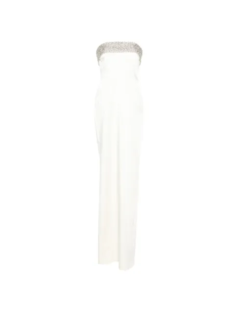 The New Arrivals Ilkyaz Ozel Rhea crystal-embellished strapless maxi dress
