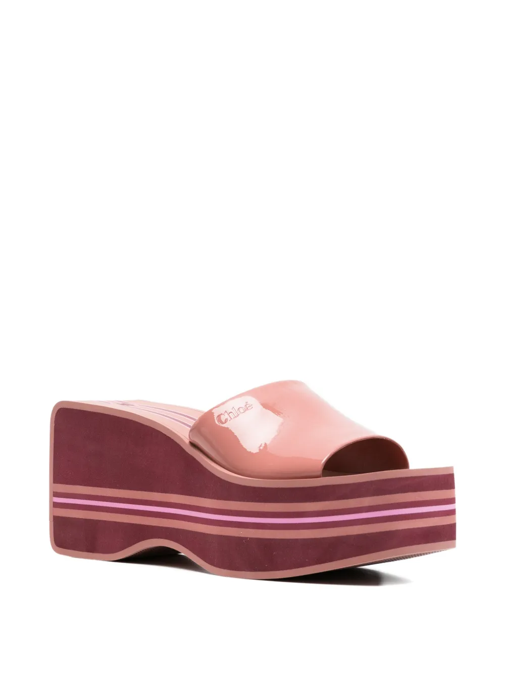 Chloé Swimming wedge sandals Roze