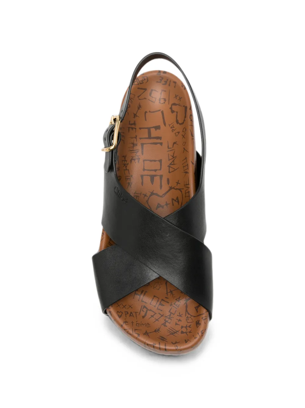 Chloé crossover-strap sandals Zwart