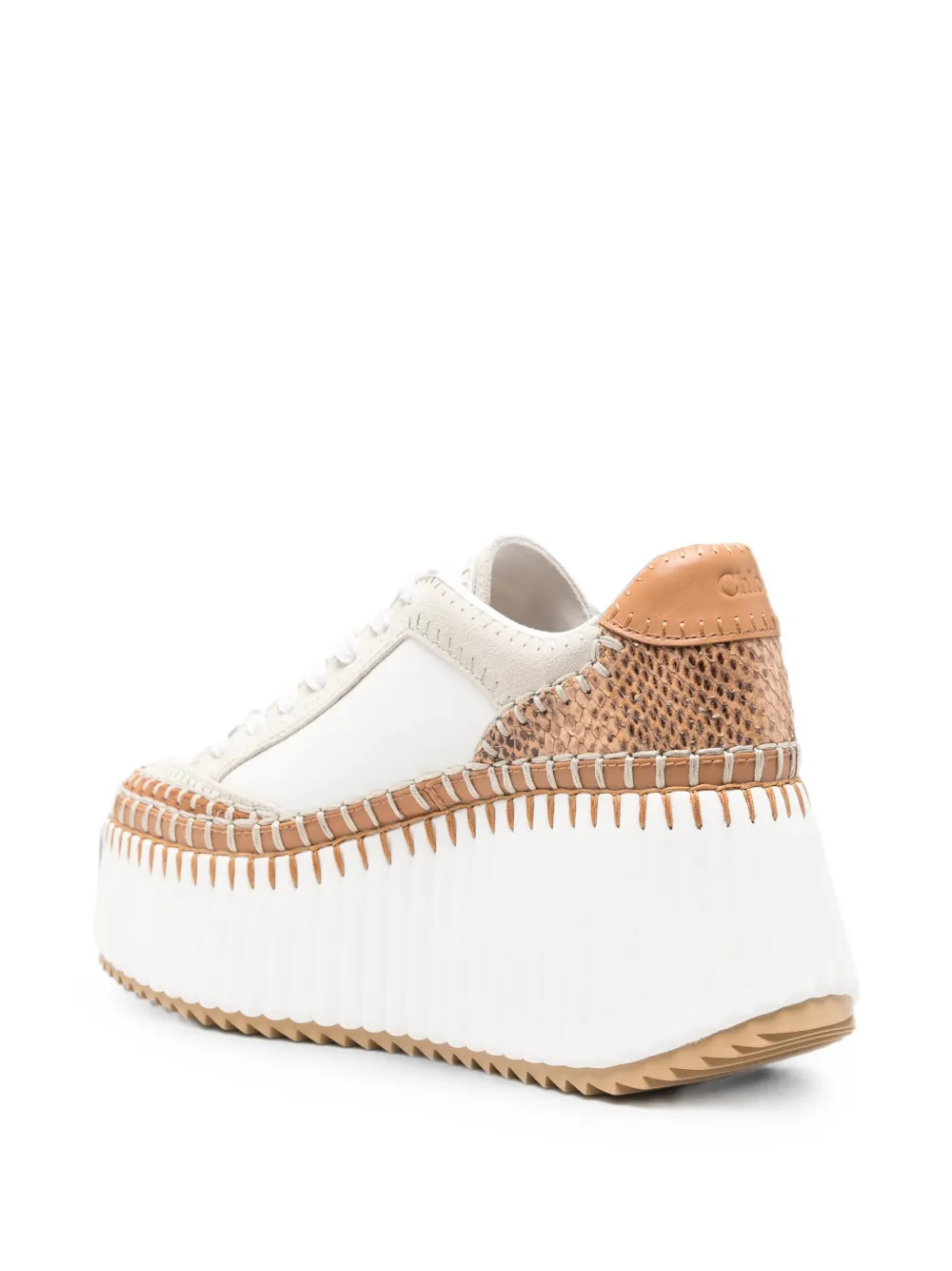 Chloé Nama sneakers met plateauzool Wit