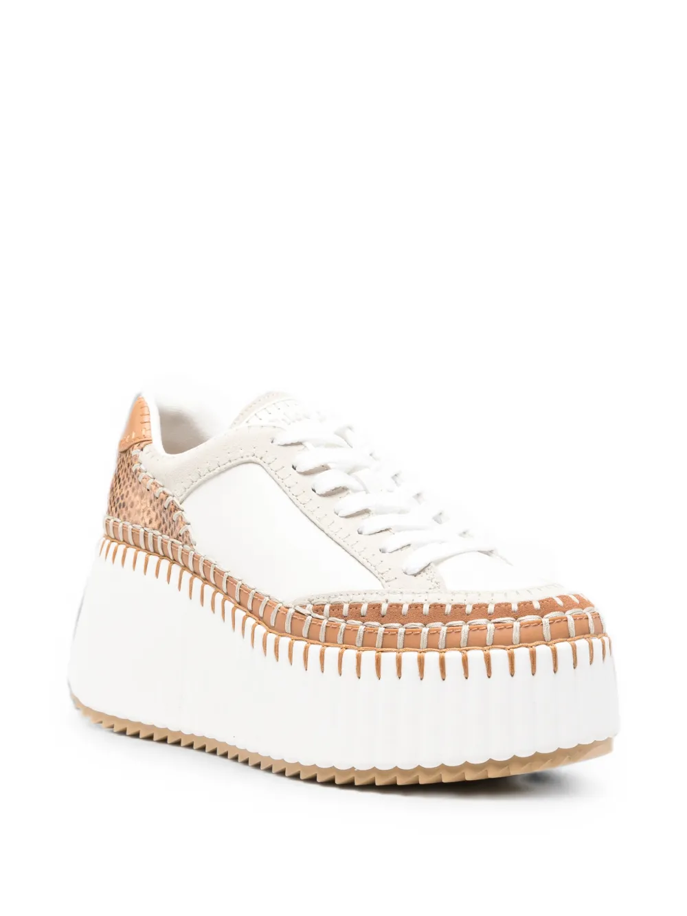 Chloé Nama sneakers met plateauzool Wit
