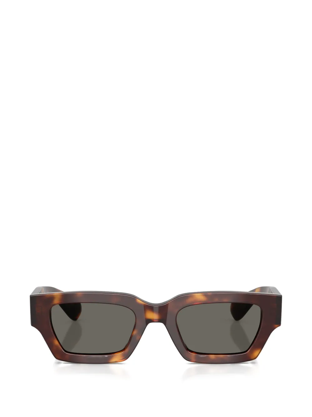 Oliver Peoples Edition 6 tortoiseshell-effect rectangle-frame sunglasses - Marrone