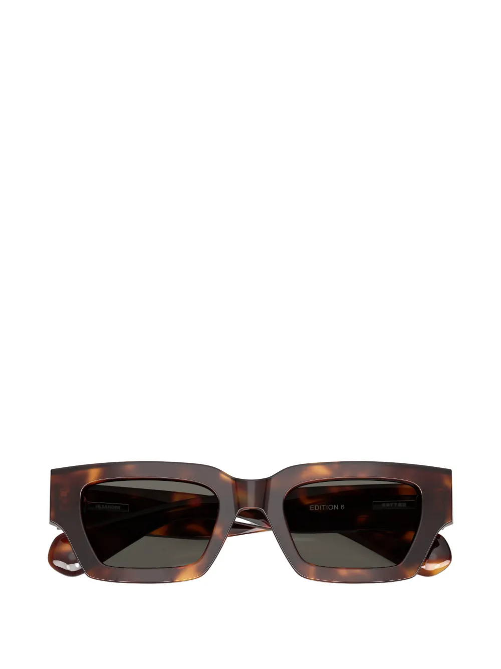 Oliver Peoples Edition 6 zonnebril met rechthoekig montuur en schildpadschild-effect Bruin