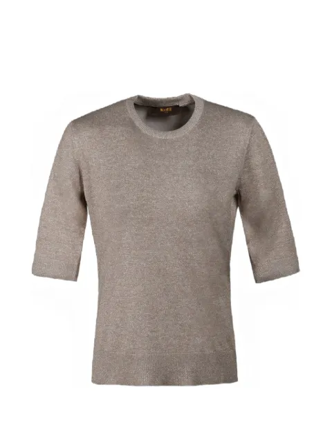 Moorer Arlette metallic-effect crew-neck top