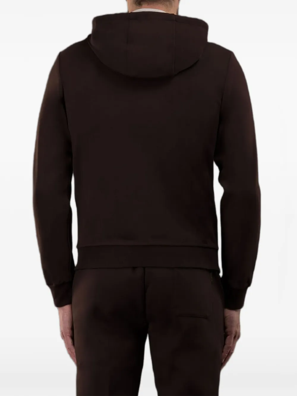 Moorer Matthew hoodie met rits Bruin