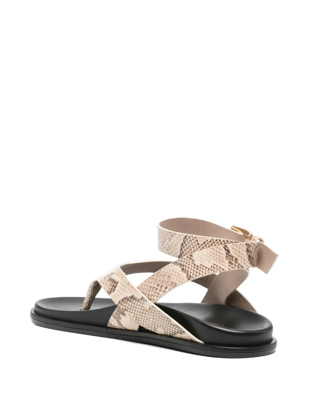 Stuart Weitzman Marykate snakeskin-effect sandals Beige