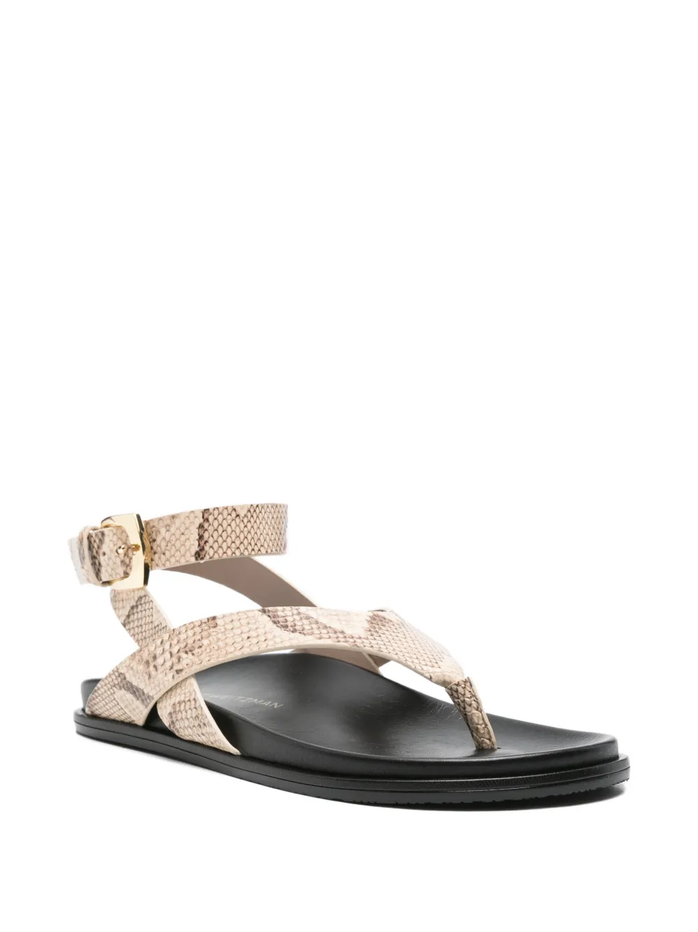 Stuart Weitzman Marykate snakeskin-effect sandals Beige