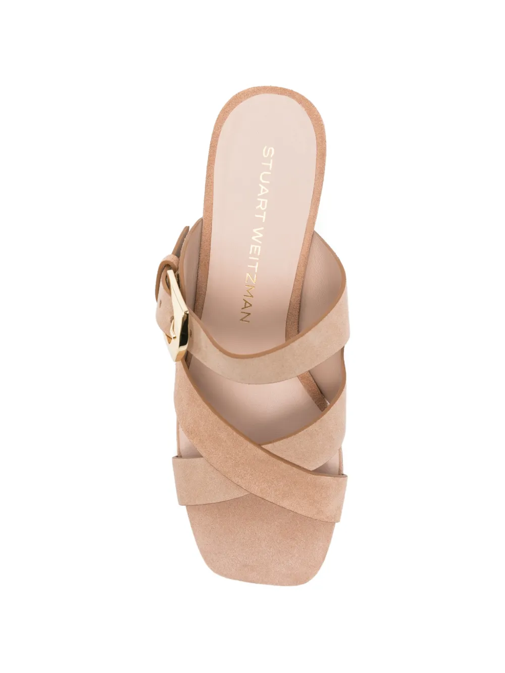 Stuart Weitzman Sai buckle-detail sandals Beige