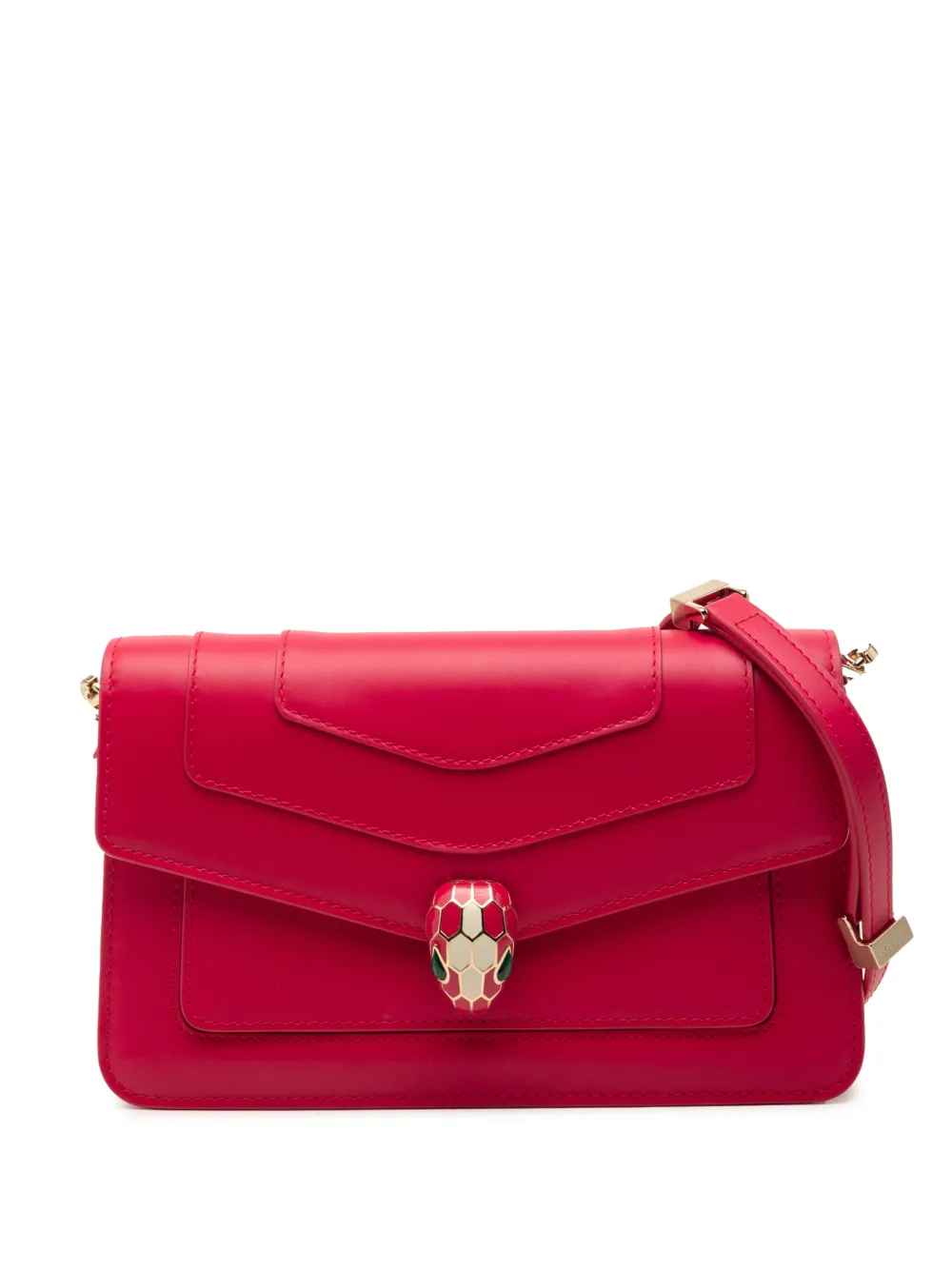 Bvlgari Pre-Owned 2010-2025 Small Calfskin Serpenti Forever East West shoulder bag - Rosso