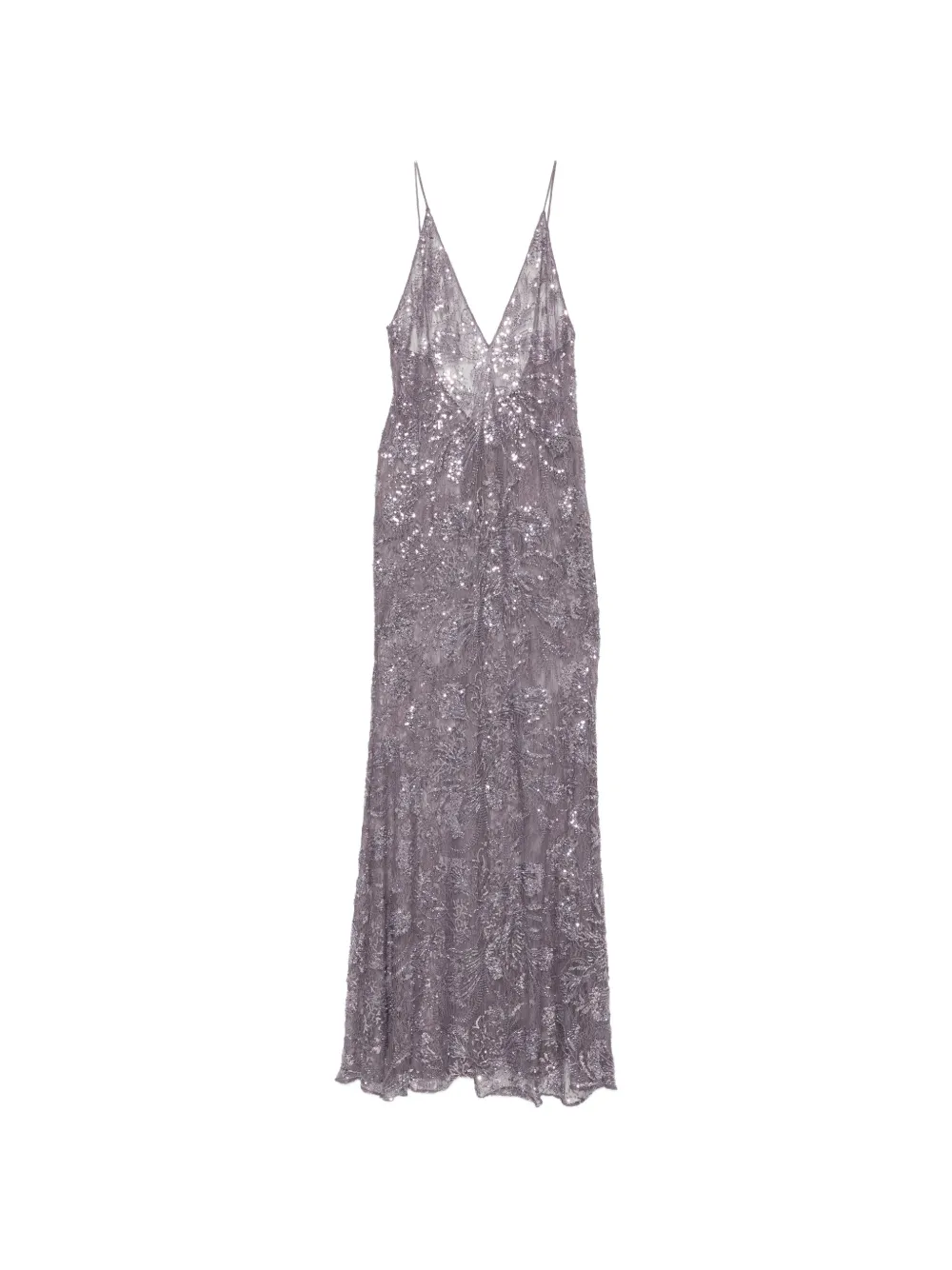 The New Arrivals Ilkyaz Ozel sequin-embellished V-neck maxi dress