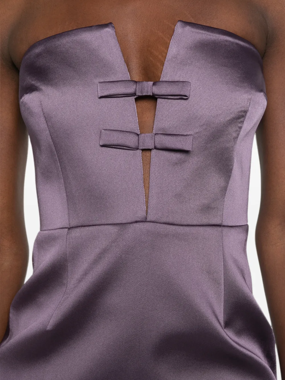 The New Arrivals Ilkyaz Ozel Jurk met strikdetail Paars