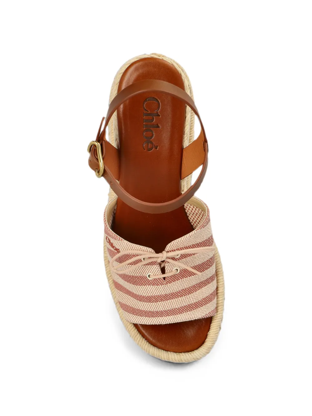 Chloé striped platform sandals 527 Woodrose