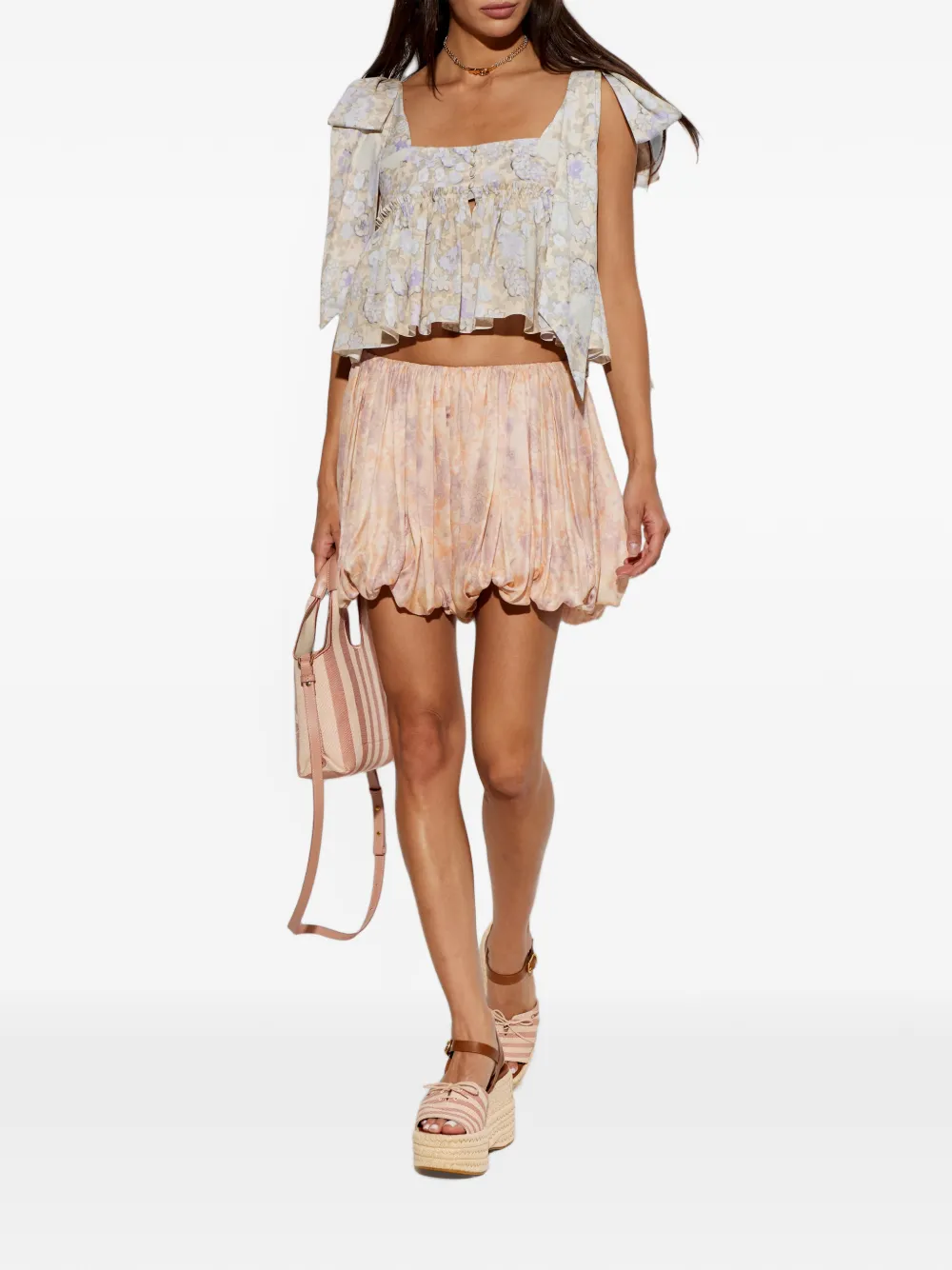 Chloé striped platform sandals 527 Woodrose