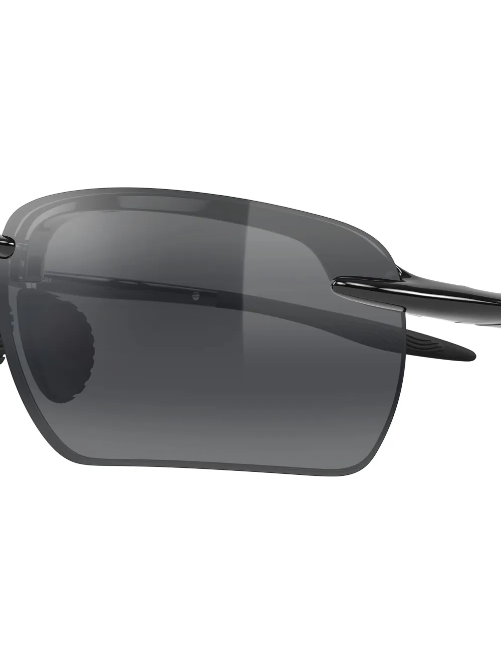 Maui Jim Ho'okipa Ultra G zonnebril met randloos rechthoekig montuur Zwart