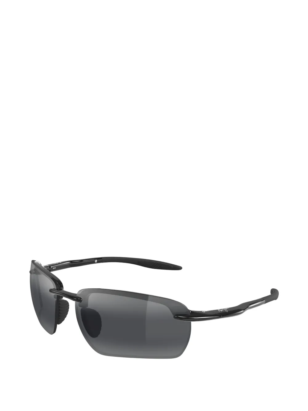 Maui Jim Ho'okipa Ultra G zonnebril met randloos rechthoekig montuur Zwart
