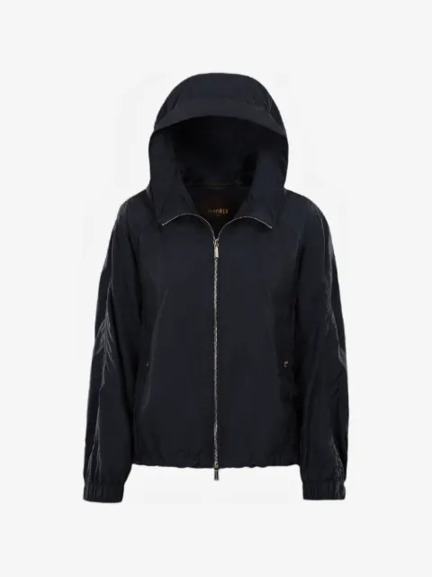 Moorer Lumina hooded drawcord-hem jacket