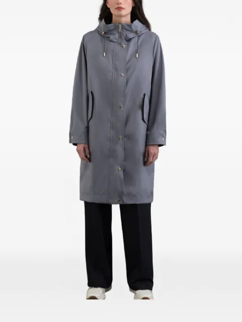 Moorer Molly hooded gabardine coat