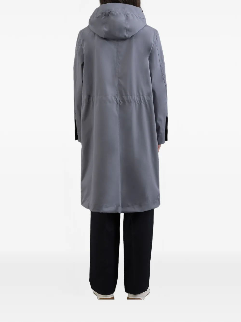 Moorer Molly gabardine jas met capuchon Blauw