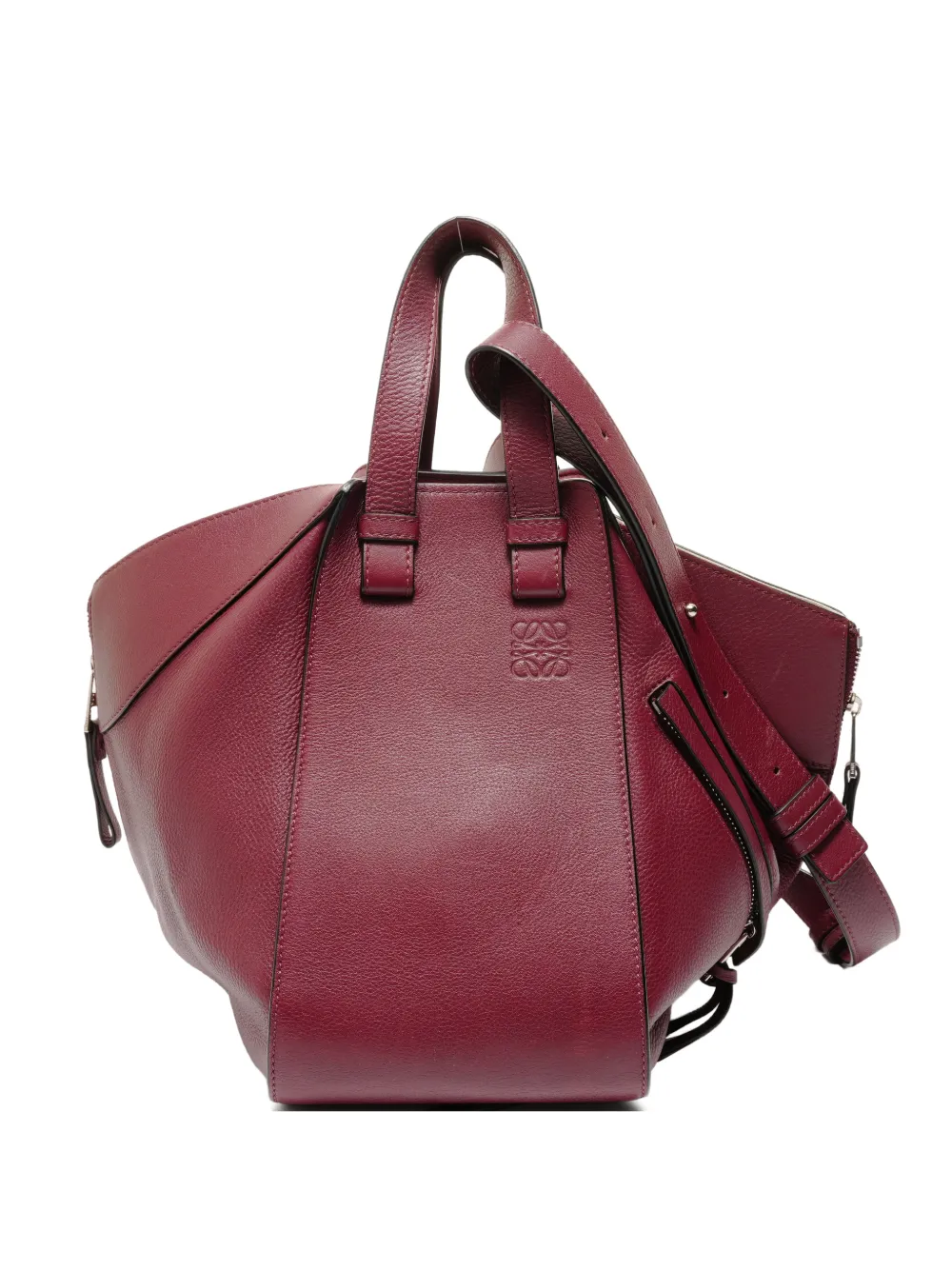 Loewe Pre-Owned 2016-2018s large Hammock leather tote bag - Rosso