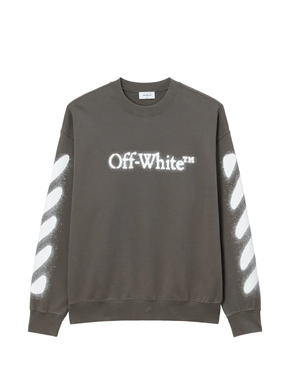 Off-White Diag-Stripe logo-print sweatshirt - Grau