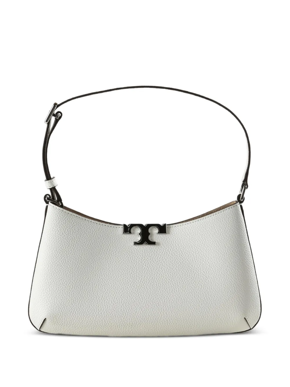 Tory Burch Eleanor logo-plaque pebbled-leather shoulder bag - Bianco