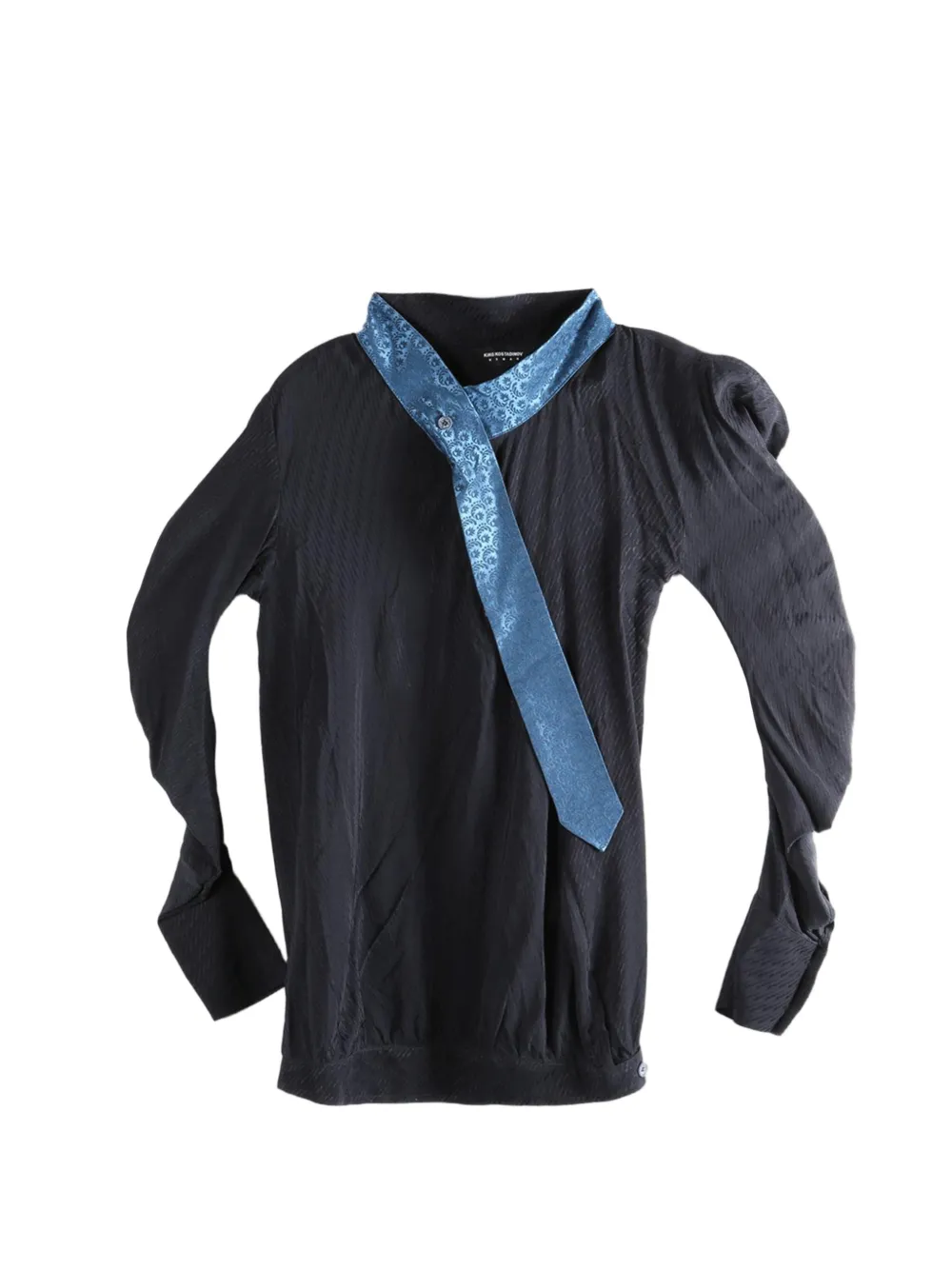 Kiko Kostadinov ribbed puff-sleeve top - Nero
