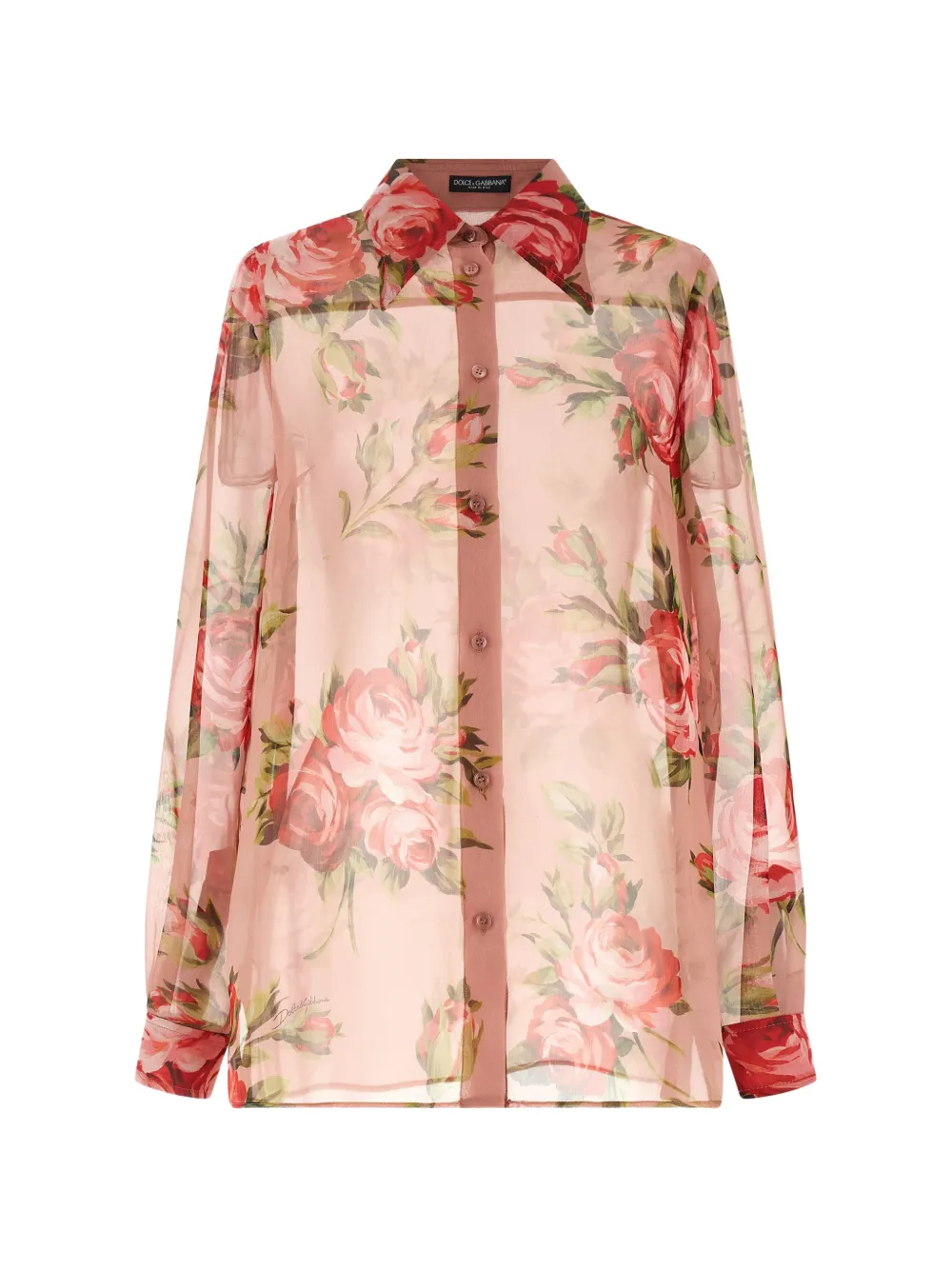 Dolce & Gabbana Bouquet Rose silk shirt - Rosa