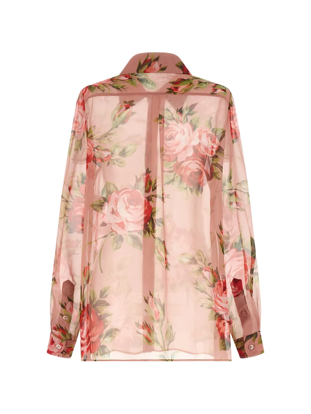 Dolce & Gabbana Bouquet Rose zijden blouse Roze