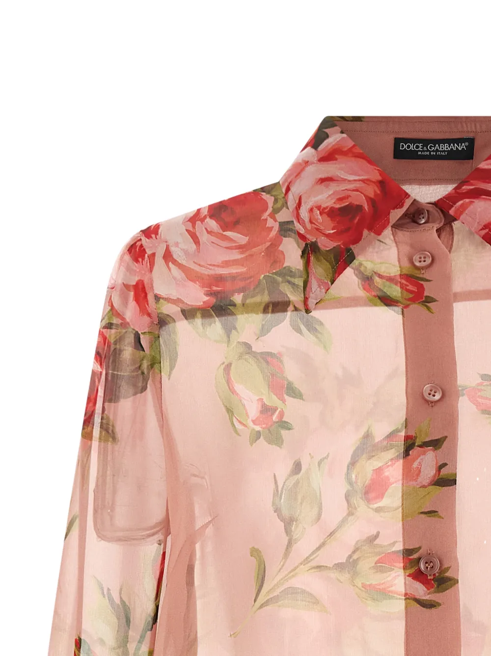 Dolce & Gabbana Bouquet Rose zijden blouse Roze