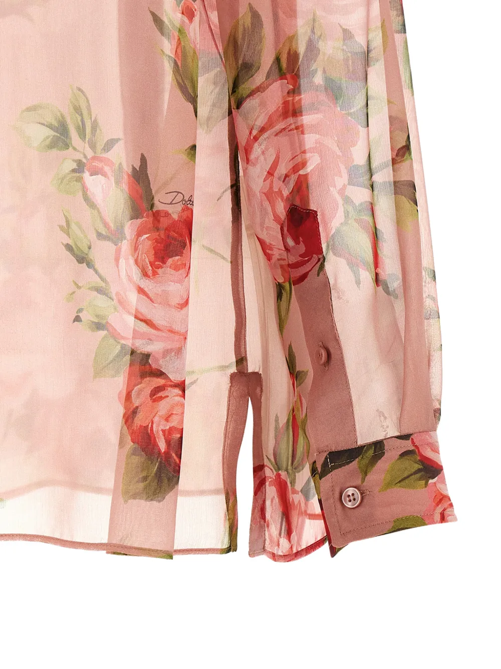 Dolce & Gabbana Bouquet Rose zijden blouse Roze