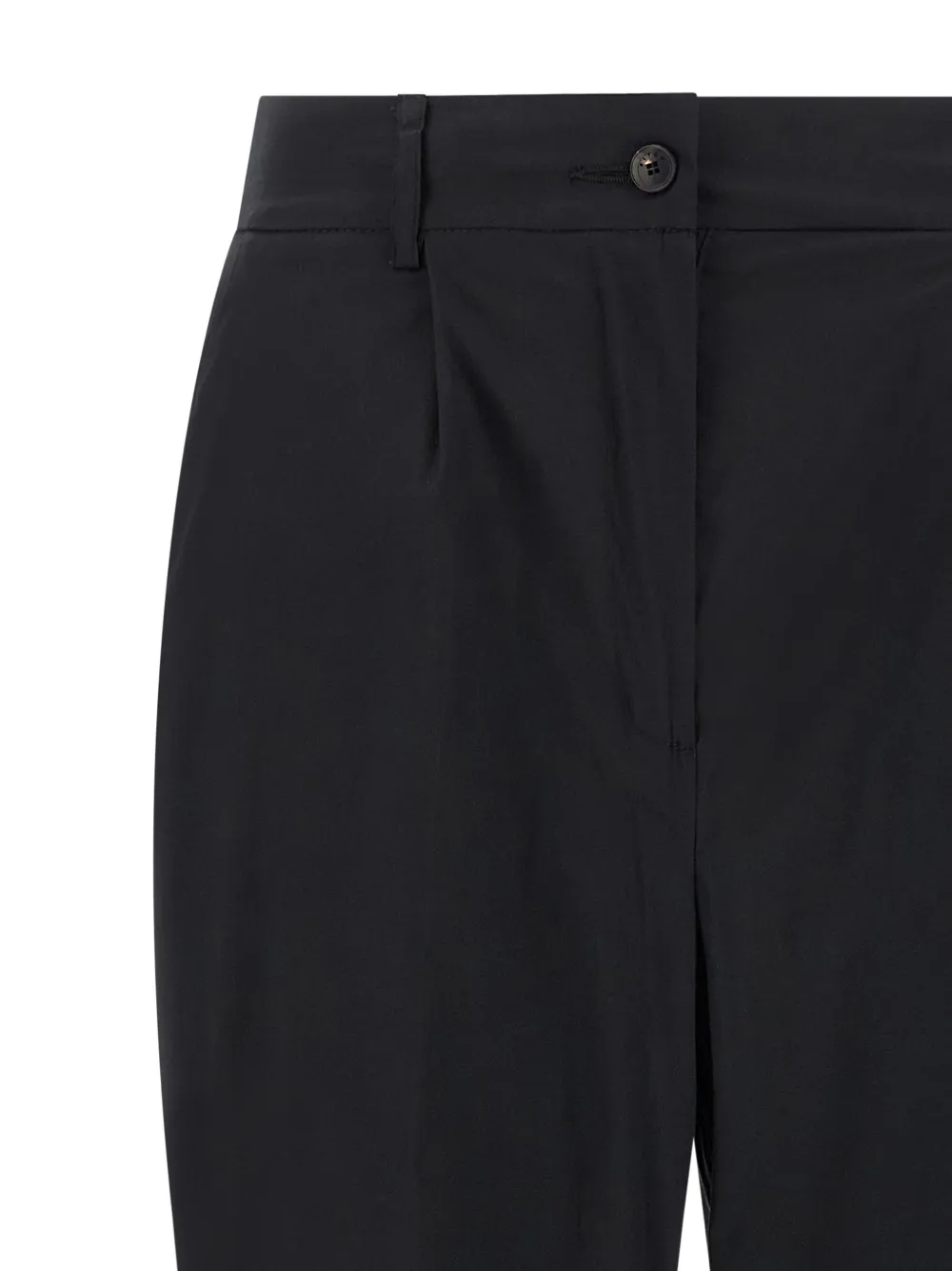 Kiton Pleated Turn-up Trousers in Black, view 3