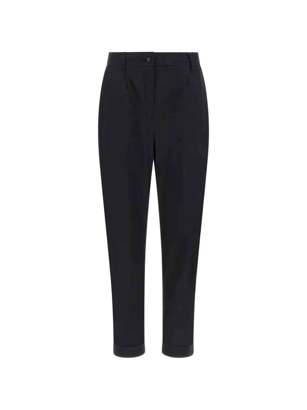 Kiton pleated turn-up trousers - Nero
