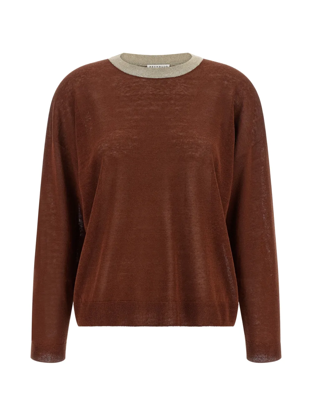 Brunello Cucinelli semi-transparent sweater - Marrone