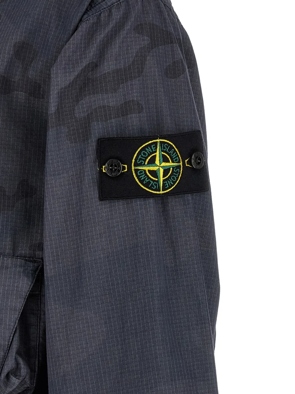 Stone Island Jack met camouflageprint Blauw