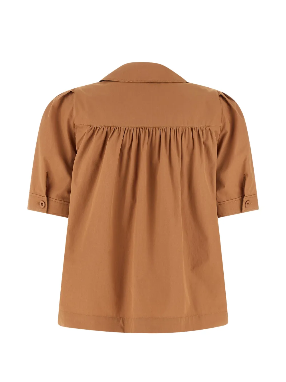 Chloé Blouse met geborduurd logo Bruin