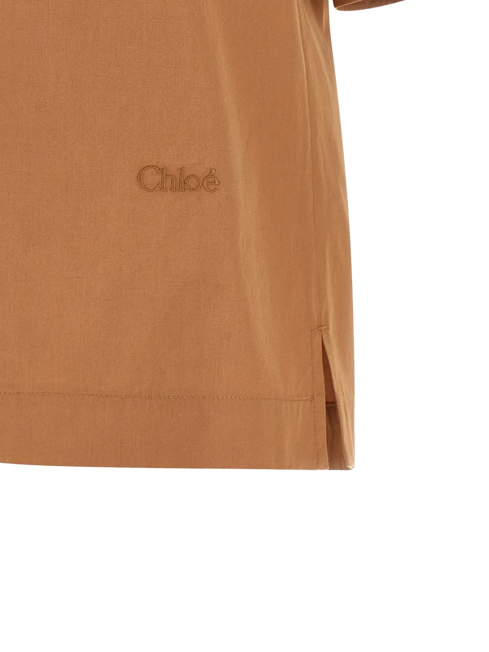 Chloé Blouse met geborduurd logo Bruin