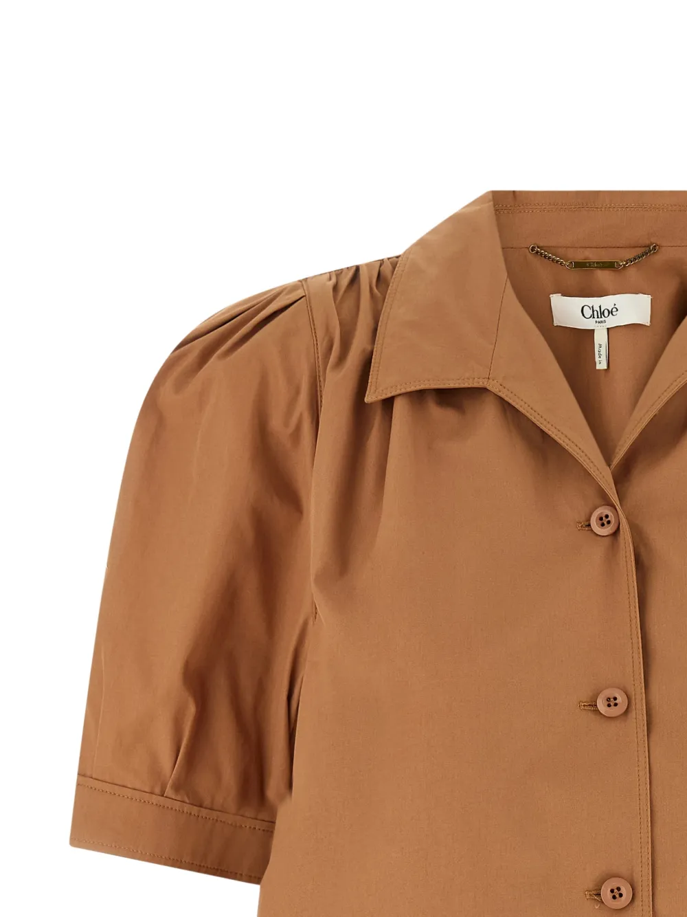 Chloé Blouse met geborduurd logo Bruin