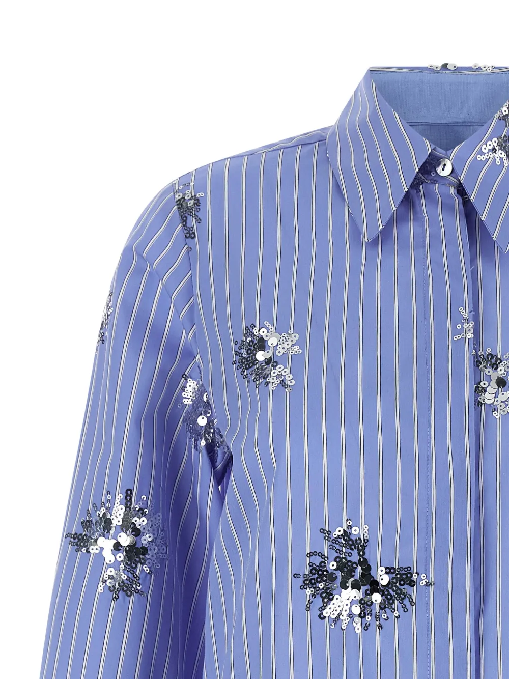  Le Twins Vestido Silenzio A Rayas - Azul 