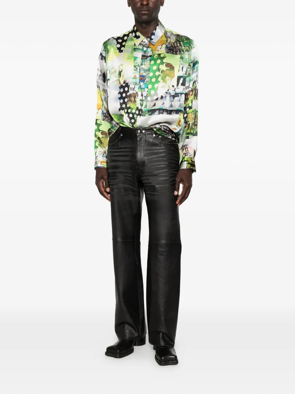 Martine Rose Overhemd met print Groen